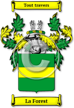 La Forest Family Crest Download (jpg) Legacy Series - 150 DPI